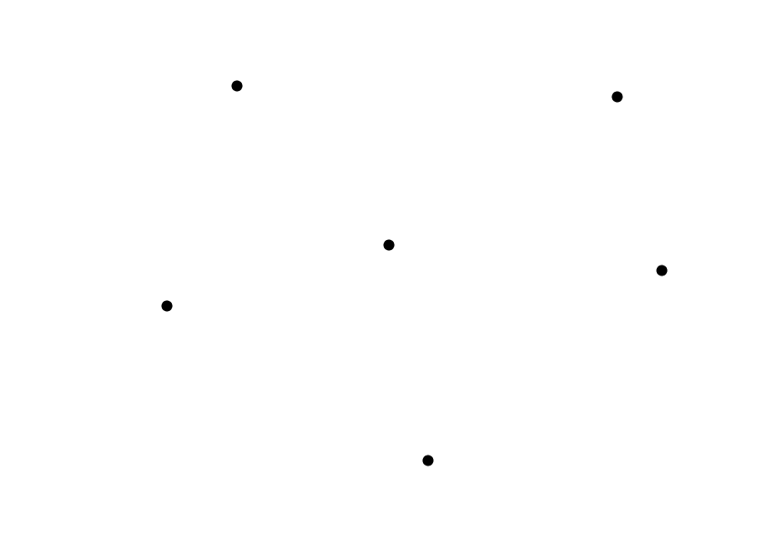 今回ボロノイ図に使用する6点